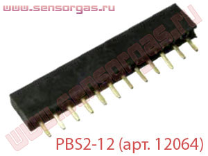 PBS2-12 (арт. 12064) разъём (гнездо) на плату одноразрядную для ФП-33